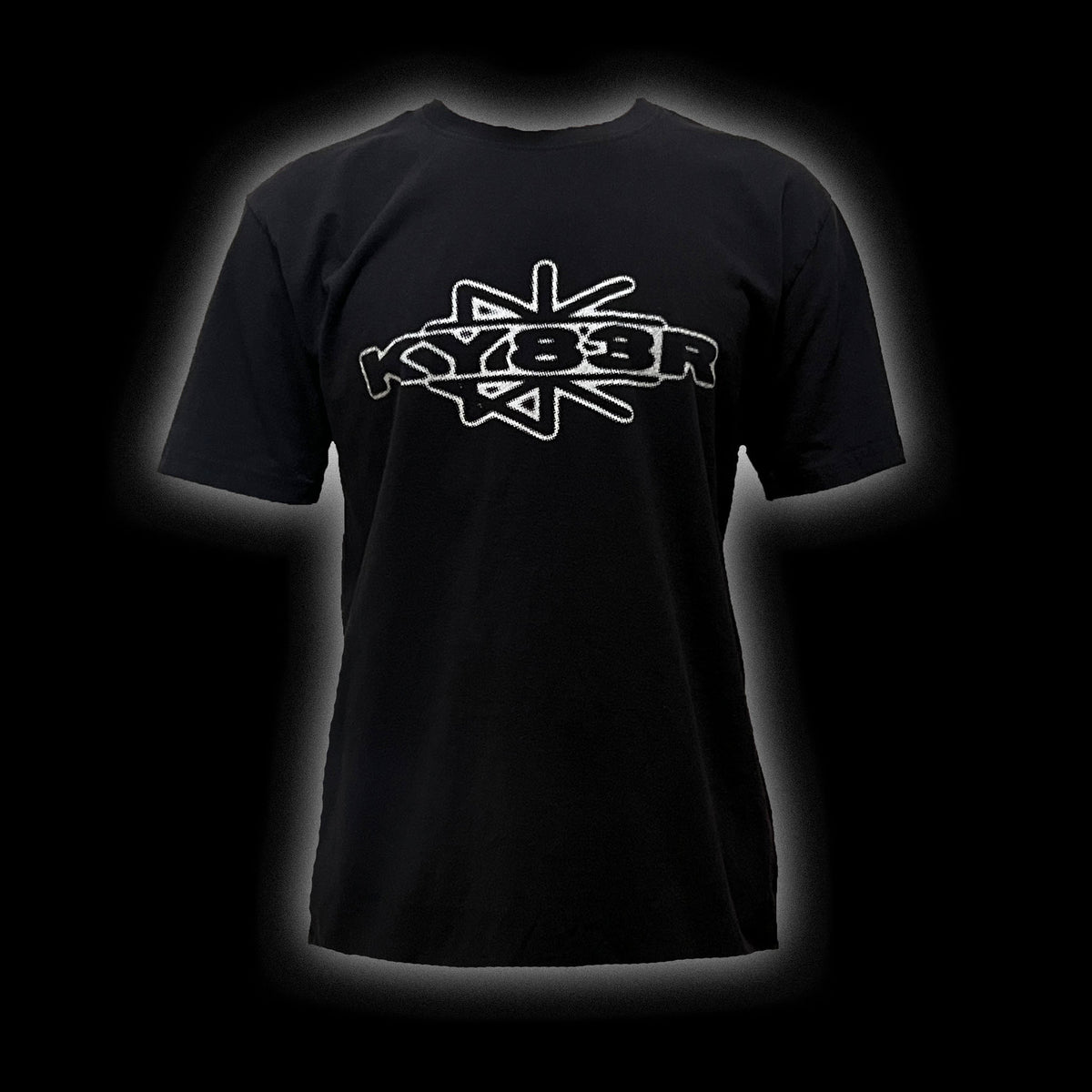 BLACK SPLIT STAR TEE