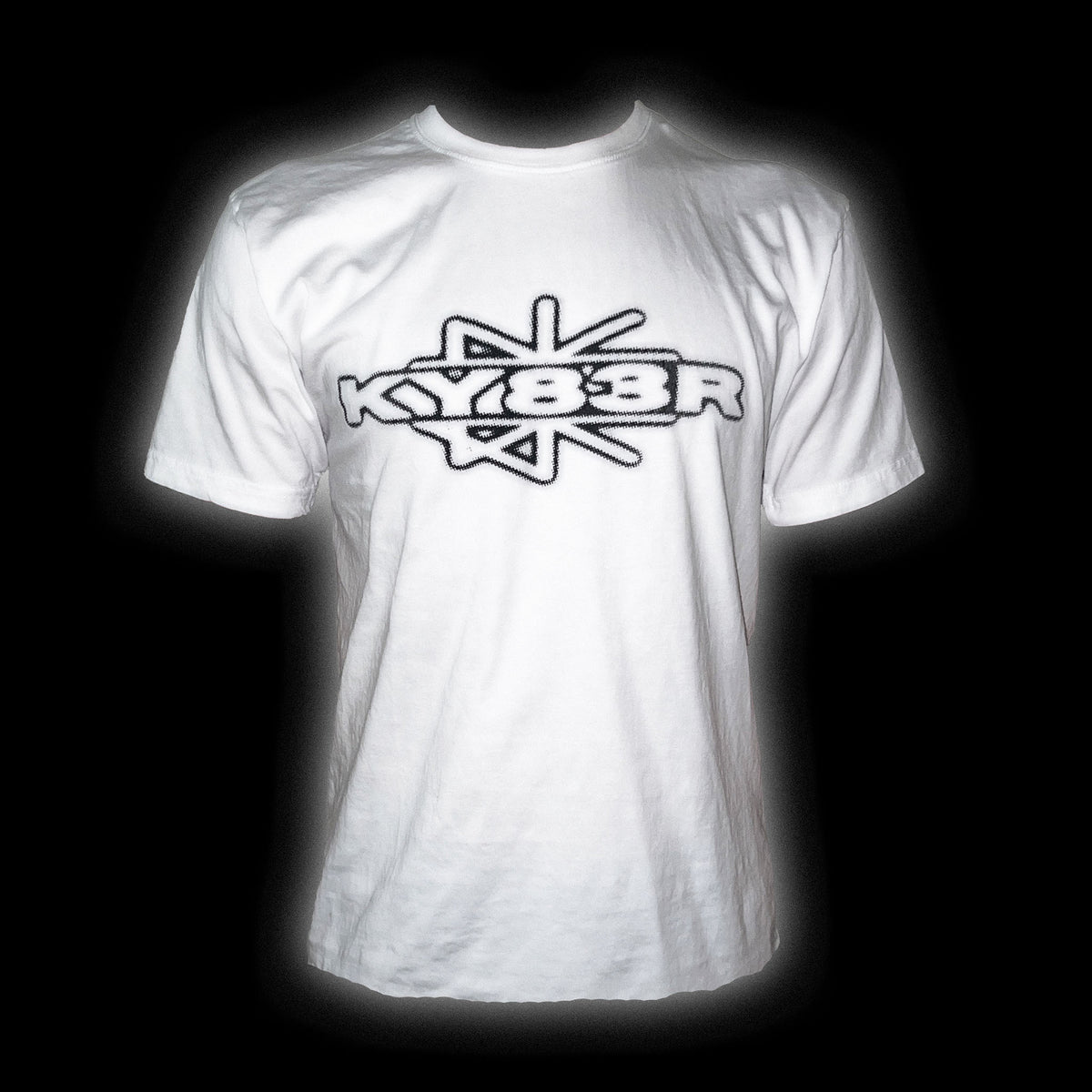 WHITE SPLIT STAR TEE